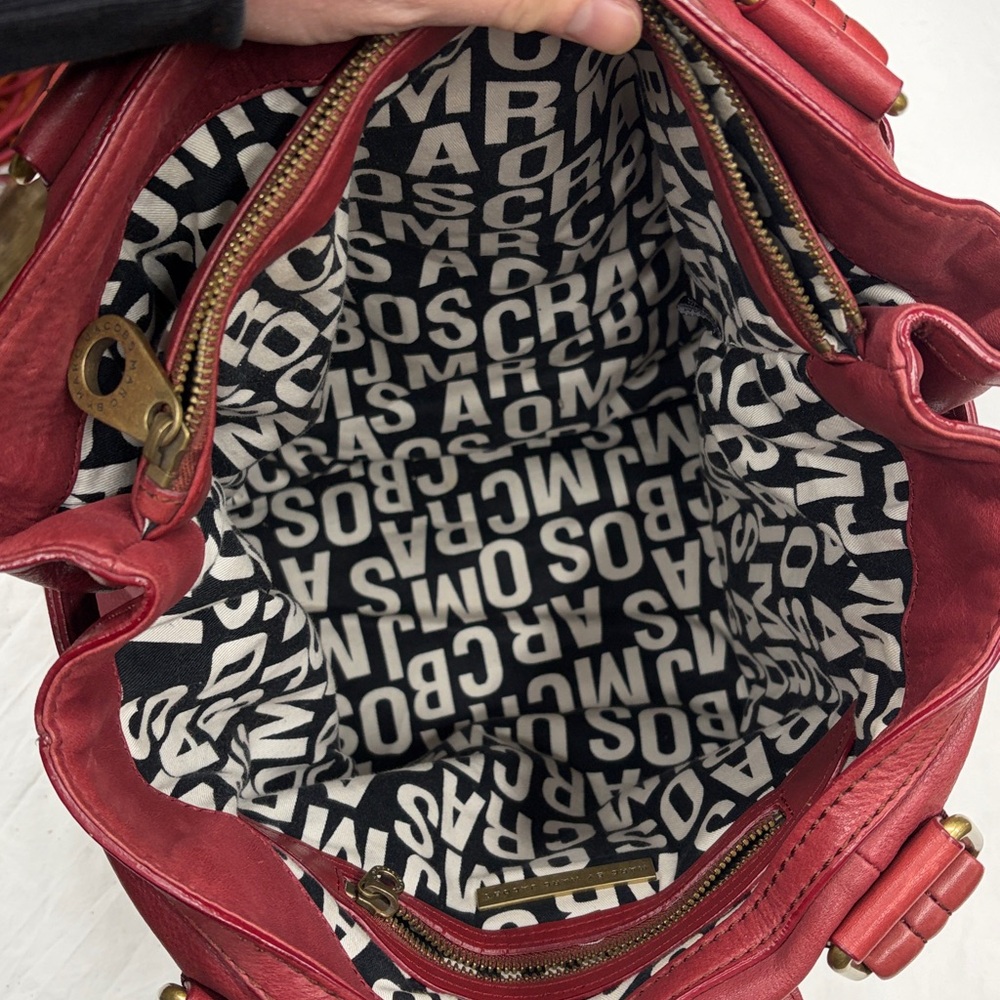 Marc Jacob’s Large Red Leather Tote Bag - Picture 3 of 3